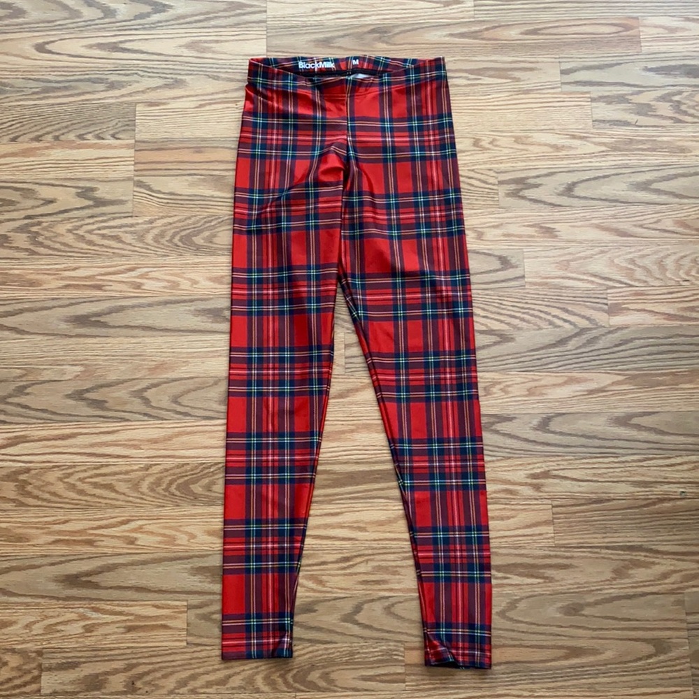 BlackMilk Tartan Red Leggings
